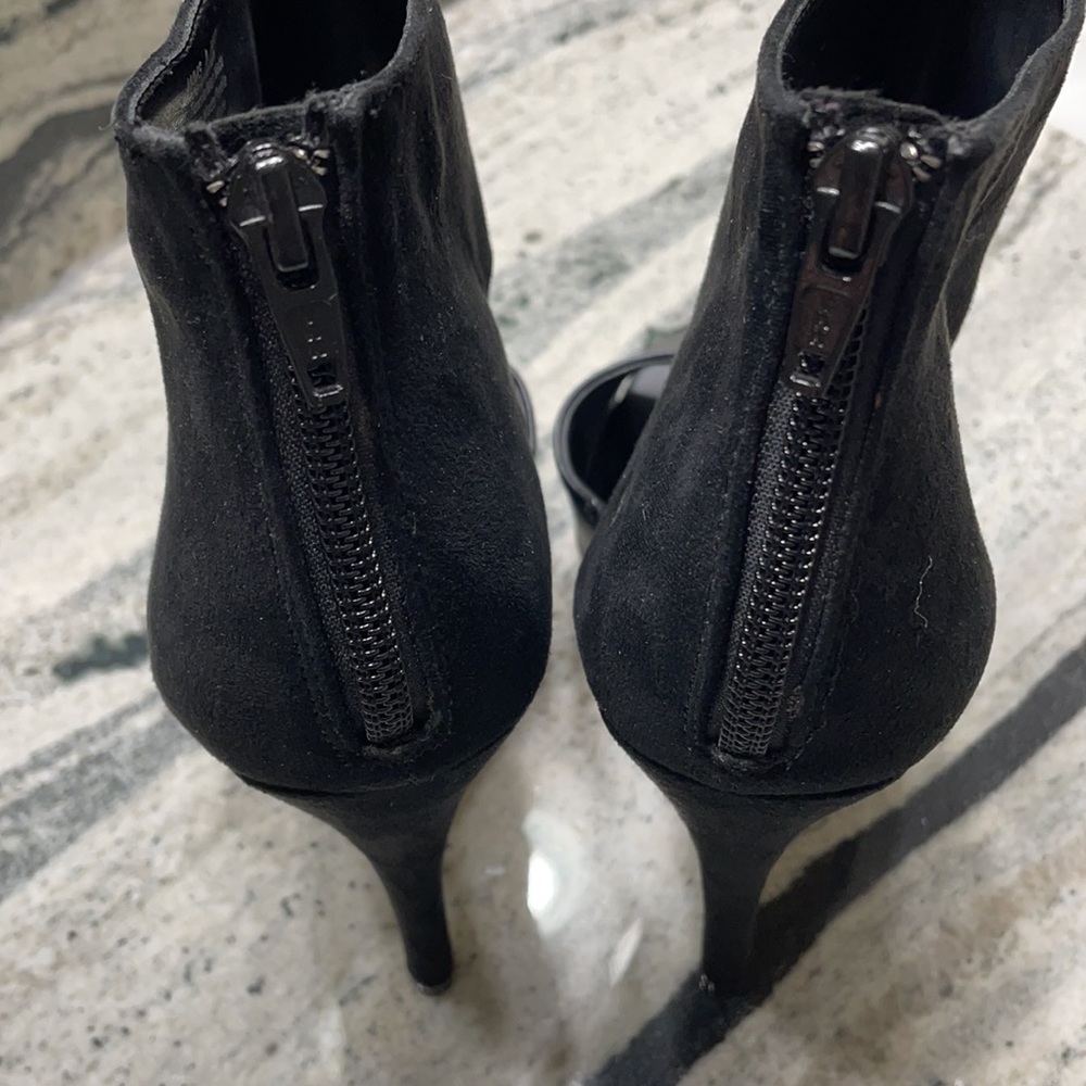 Leather Suede Ankle Booties - Picture 8 of 10